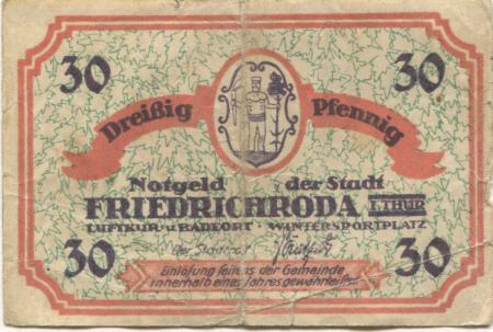 Friedrichroda - Stadt - -- - 30 Pfennig 