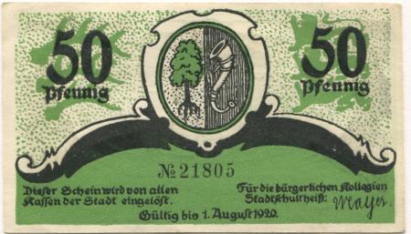 Friedrichshafen - Stadt - - 1.8.1920 - 50 Pfennig 