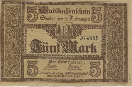 Furtwangen - Stadt - -- 5 Mark 