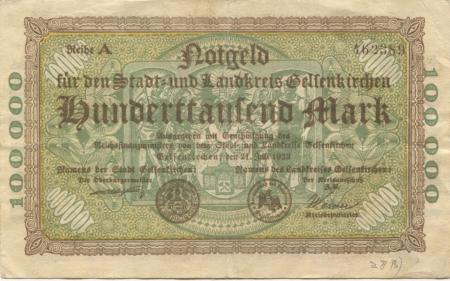 Gelsenkirchen - Stadt und Kreis - 21.7.1923 - 100000 Mark 