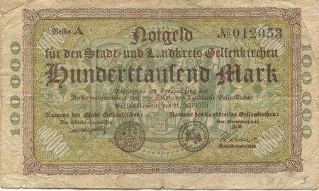 Gelsenkirchen - Stadt und Kreis - 21.7.1923 - 100000 Mark 
