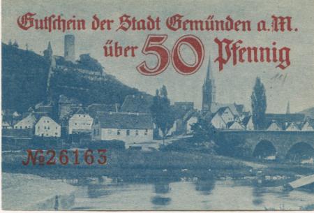 Gemünden - Stadt - -- - 50 Pfennig 