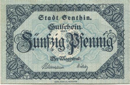 Genthin - Stadt - -- - 50 Pfennig 