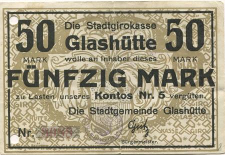 Glashütte - Stadt - -- - 50 Mark 