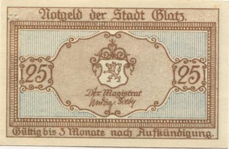 Glatz (heute: PL-Klodzko) - Stadt - -- - 25 Pfennig 