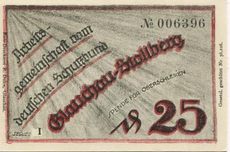 Glauchau - Deutscher Schutzbund, Arbeitsgemeinschaft Glauchau und Stollberg - -- - 25 Pfennig 