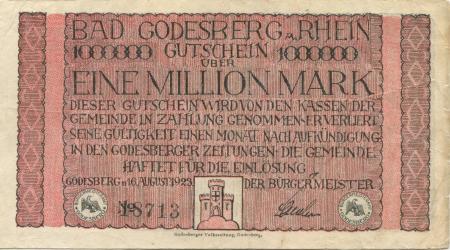 Godesberg (heute: Bonn) - Stadt - 16.8.1923 - 1 Million Mark 
