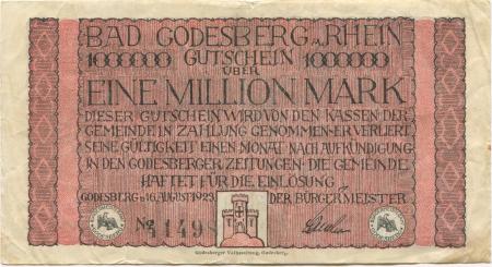 Godesberg (heute: Bonn) - Stadt - 16.8.1923 - 1 Million Mark 