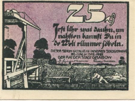 Grabow - Stadt - - 31.12.1921 - 25 Pfennig 