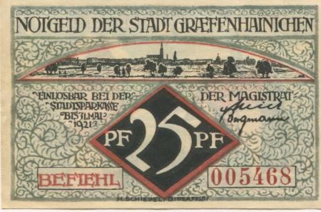 Gräfenhainichen - Stadt - 1921 - 31.5.1921 - 25 Pfennig 