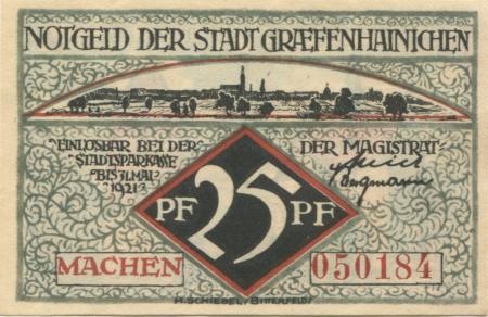 Gräfenhainichen - Stadt - 1921 - 31.5.1921 - 25 Pfennig 