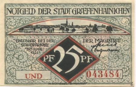 Gräfenhainichen - Stadt - 1921 - 31.5.1921 - 25 Pfennig 
