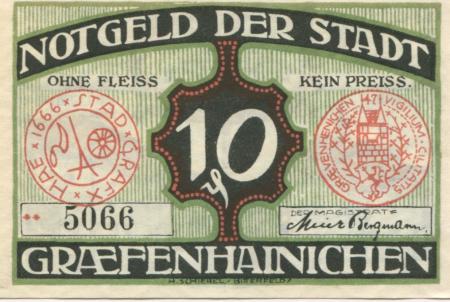 Gräfenhainichen - Stadt - 1921 - 10 Pfennig 