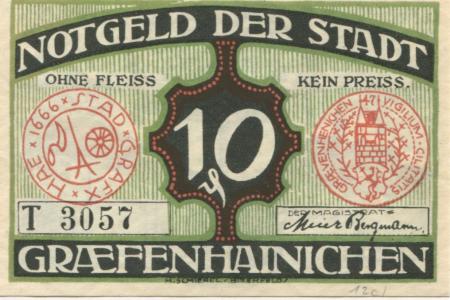 Gräfenhainichen - Stadt - 1921 - 10 Pfennig 