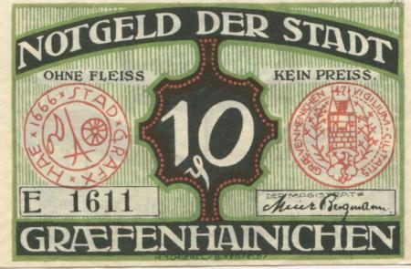 Gräfenhainichen - Stadt - 1921 - 10 Pfennig 