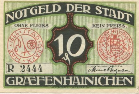 Gräfenhainichen - Stadt - 1921 - 10 Pfennig 