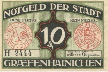 Gräfenhainichen - Stadt - 1921 - 10 Pfennig 