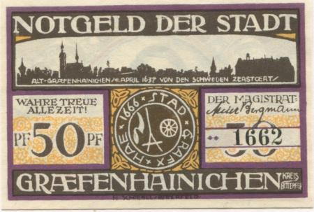 Gräfenhainichen - Stadt - -- - 50 Pfennig 