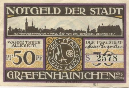 Gräfenhainichen - Stadt - -- - 50 Pfennig 