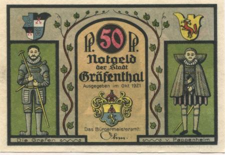 Gräfenthal - Stadt - 1921 - 50 Pfennig 