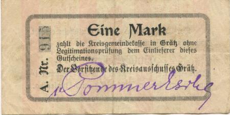 Grätz (heute: PL-Grodzisk Wielkopolski) - Kreis - - 1.1.1915 - 1 Mark 
