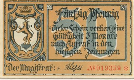 Greußen - Stadt - 1921 - 50 Pfennig 