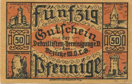 Großalmerode - Detaillisten-Vereinigung der Bezirke Witzenhausen, Oberkaufungen, Lichtenau, Großalmerode eV - -- - 50 Pfennig 