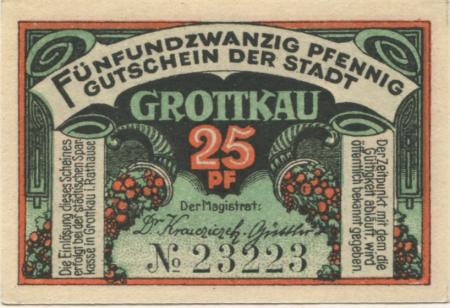Grottkau (heute: PL-Grodkow) - Stadt - -- - 25 Pfennig 
