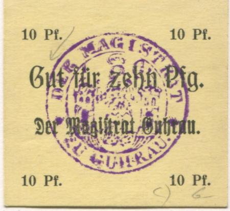 Guhrau (heute: PL-Gora) - Stadt - -- - 10 Pfennig 