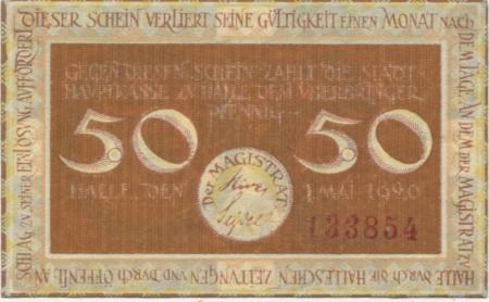 Halle - Stadt - 1.5.1920 - 50 Pfennig 