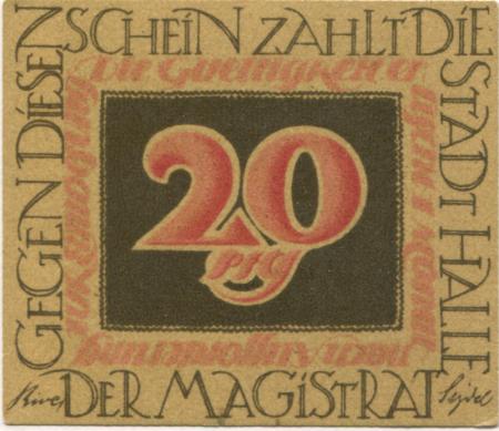 Halle - Stadt - -- - 20 Pfennig 
