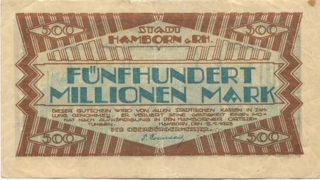 Hamborn (heute: Duisburg) - Stadt - 15.9.1923 - 500 Millionen Mark 
