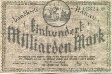 Hanau - Kreis - 2.11.1923 - 100 Milliarden Mark 