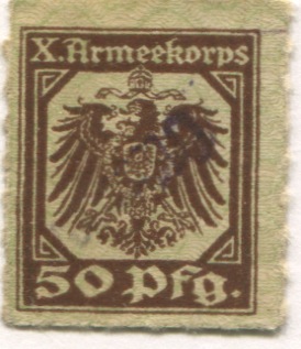 Hannover - X.Armeekorps - -- - 50 Pfennig 