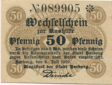 Harburg - Stadt - 17.5.1917 - 31.12.1918 - 50 Pfennig 