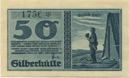 Harzgerode - Stadt - 7.7.1921 - 50 Pfennig 