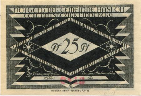 Hasloh - Gemeinde - -- - 25 Pfennig 