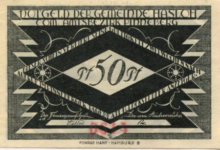 Hasloh - Gemeinde - -- - 50 Pfennig 