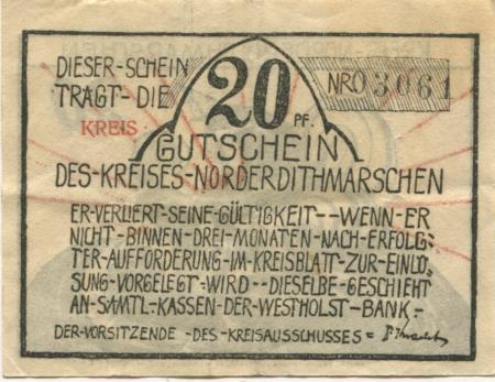 Heide - Kreis Norderdithmarschen - -- - 20 Pfennig 