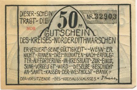 Heide - Kreis Norderdithmarschen - -- - 50 Pfennig 