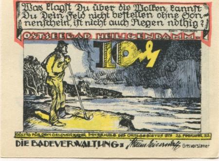 Heiligendamm (heute: Doberan (Bad)) - Badeverwaltung - - 15.2.1922 - 10 Pfennig 