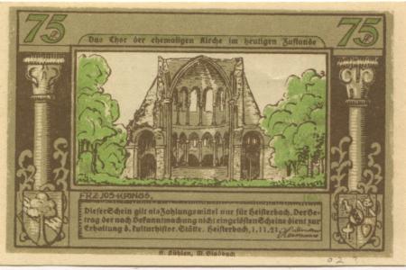 Heisterbach (heute: Königswinter) - Hermanns, Direktor Klostermuseumsverwaltung - 1.11.1921 - 75 Pfennig 