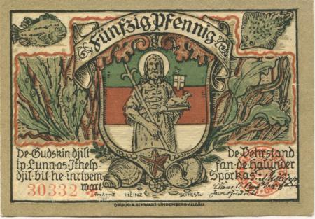 Helgoland - Spar- und Leihkasse - April 1921 - 50 Pfennig 