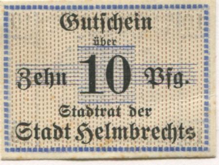 Helmbrechts - Stadt - -- - 10 Pfennig 