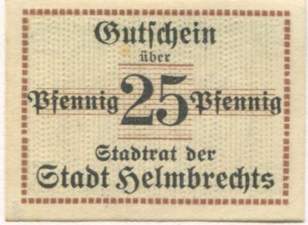Helmbrechts - Stadt - -- - 25 Pfennig 