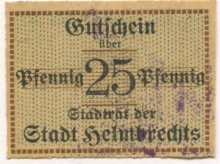 Helmbrechts - Stadt - -- - 25 Pfennig 