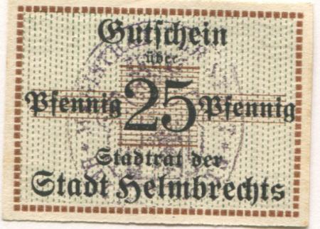 Helmbrechts - Stadt - -- - 25 Pfennig 