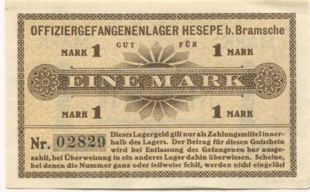 Hesepe (heute: Bramsche) - Offizier-Gefangenenlager - -- - 1 Mark 