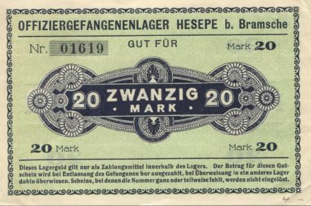 Hesepe (heute: Bramsche) - Offizier-Gefangenenlager - -- - 20 Mark 