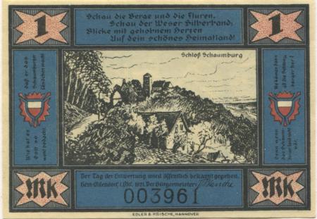Hessisch Oldendorf - Gemeinde - 1.10.1921 - 1 Mark 